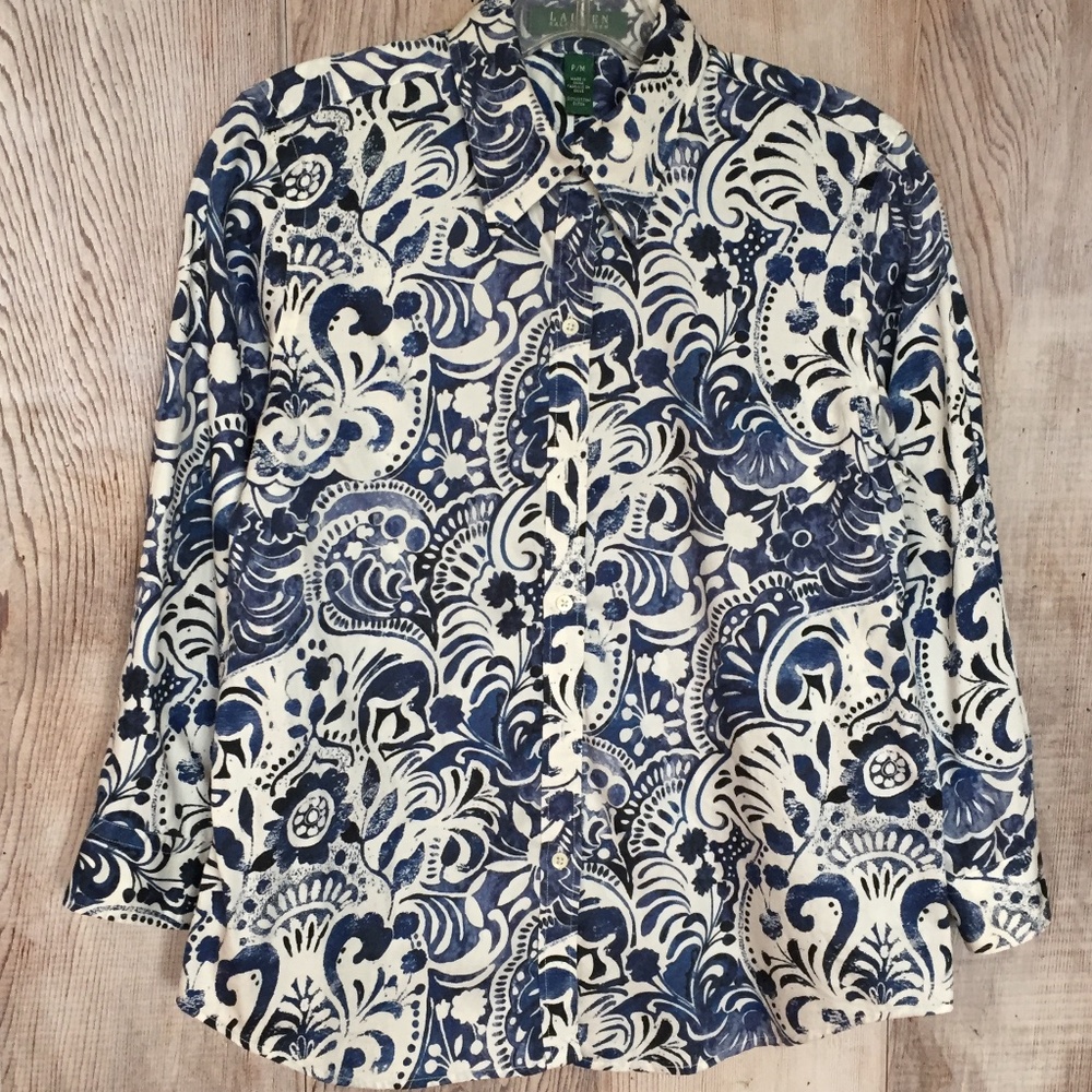 Lauren Collared 3/4 Sleeve Blouse